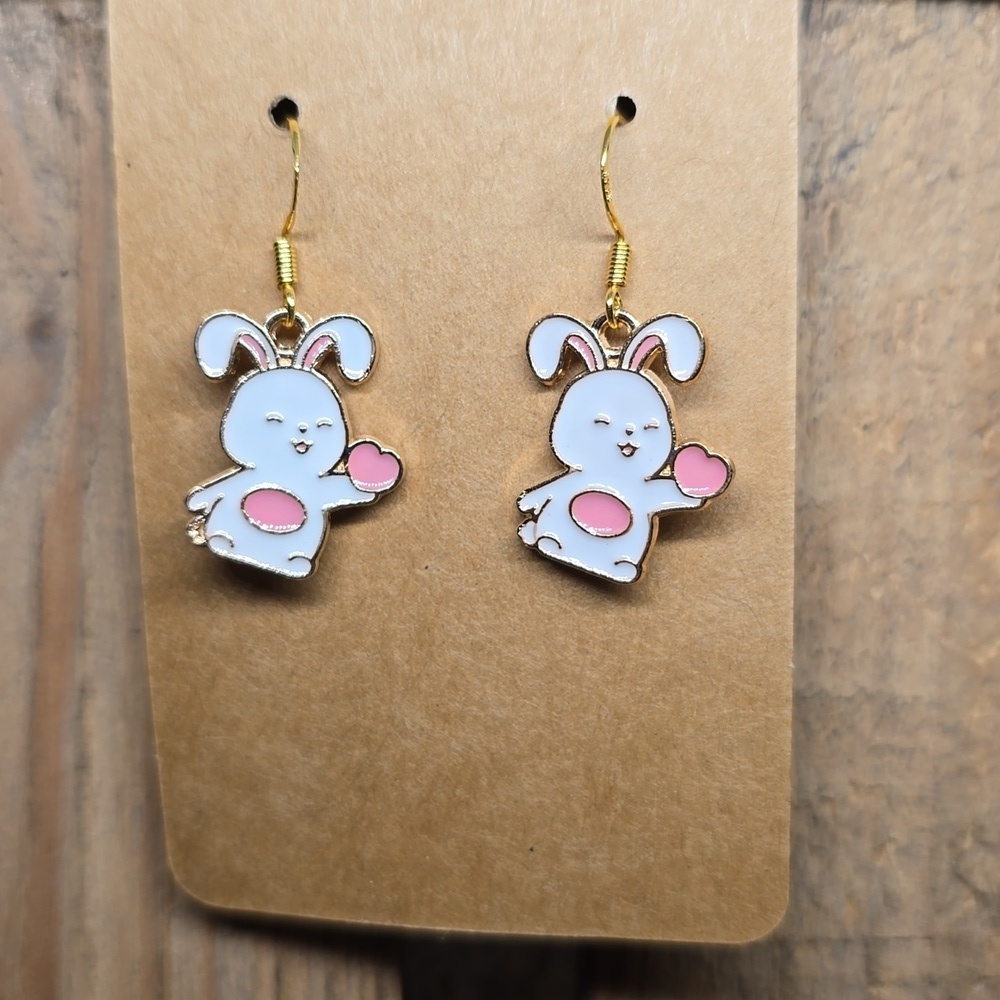 Valentine's Day Bunny Earrings